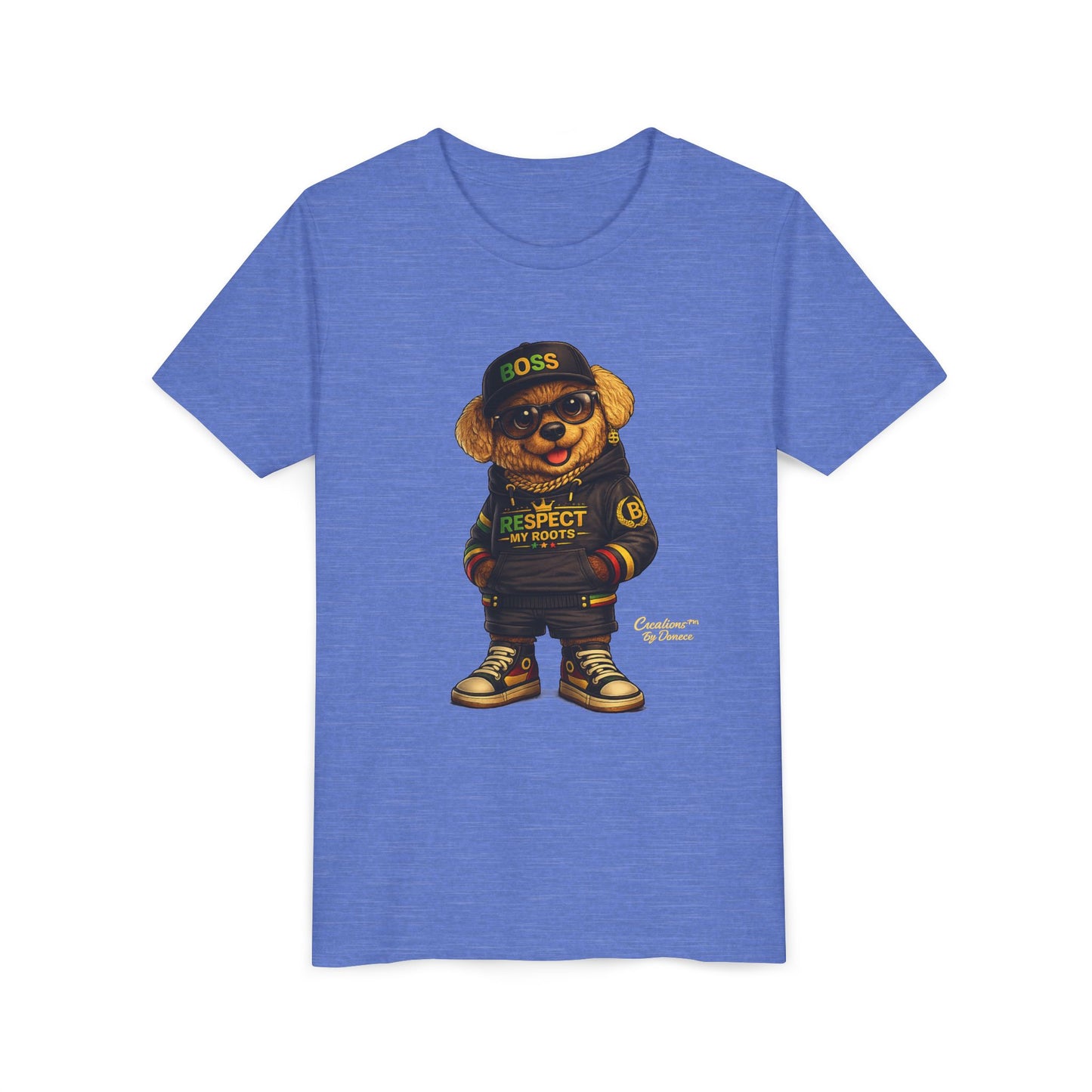 Kids Graphic Tee - 'Respect the Hustle' Teddy Bear Streetwear