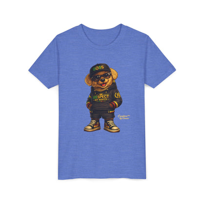 Kids Graphic Tee - 'Respect the Hustle' Teddy Bear Streetwear