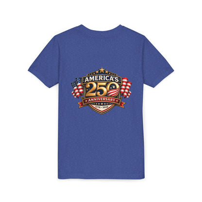 America's 250th Anniversary Youth Tee - Patriotic 1776–2026 Celebration Shirt