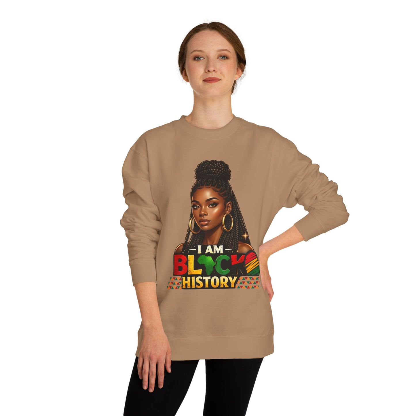 I Am Black History Sweatshirt — Afrocentric Black History Month Crewneck