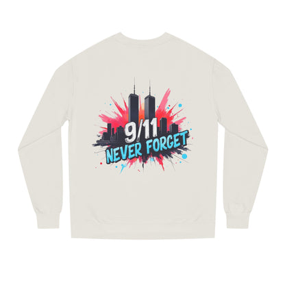 9/11 Never Forget Sweatshirt - Tribute Crewneck with Twin Towers Graphic