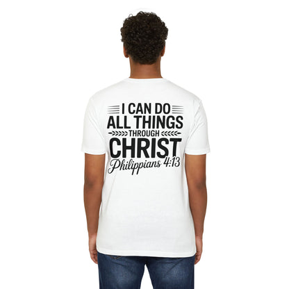 I Can Do All Things Through Christ T-Shirt – Philippians 4:13 Christian Tee