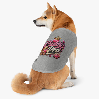Cuddle Pro Pet Tank Top — Cute Teddy & Heart Dog/Cat Tee