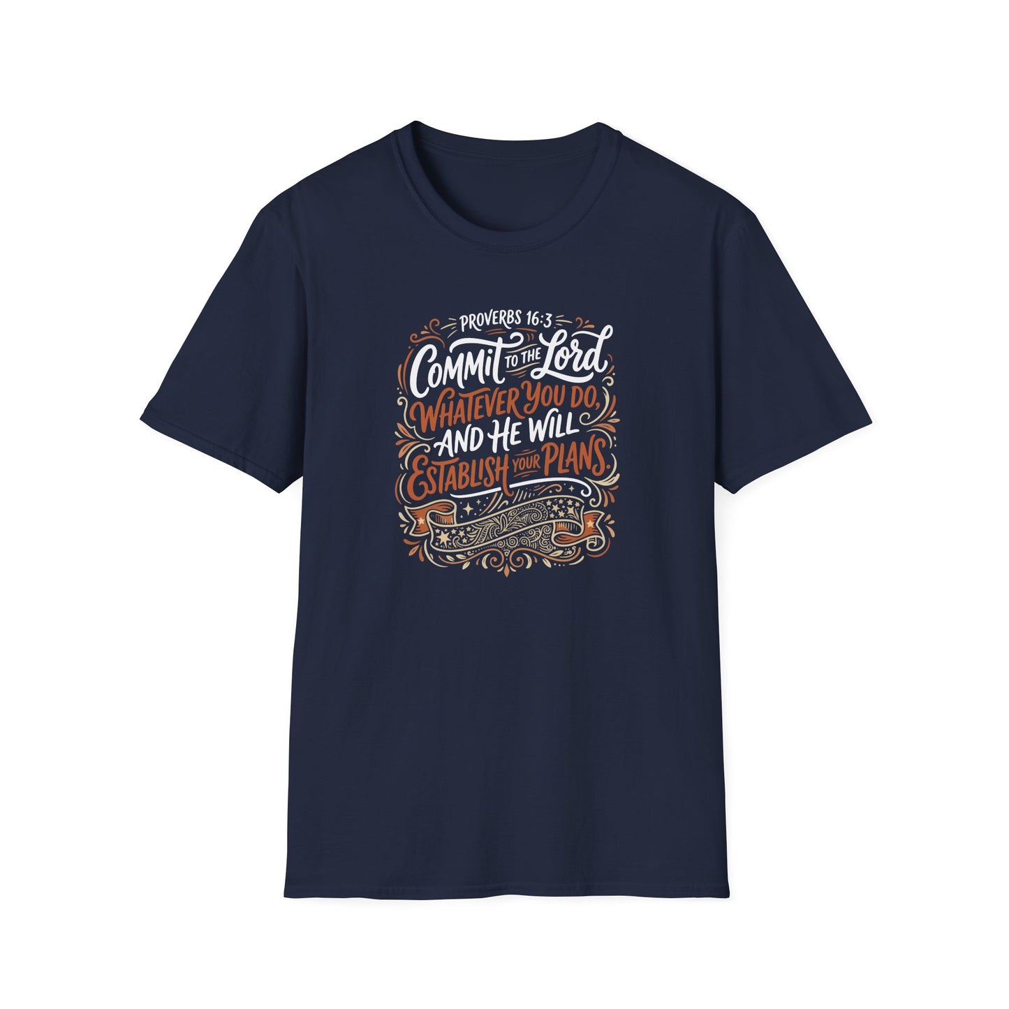 Proverbs 16:3 Commit to the Lord Christian T-Shirt