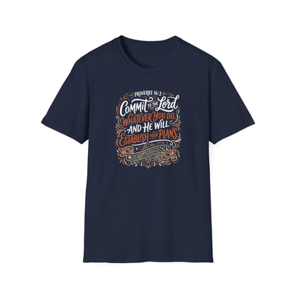 Proverbs 16:3 Commit to the Lord Christian T-Shirt