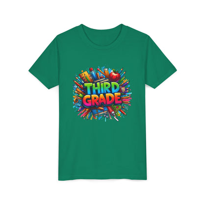Third Grade Kids' T-Shirt – Colorful School Supplies Back-to-School Tee