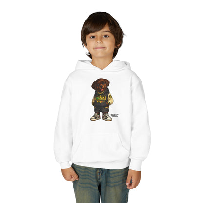 Youth Hoodie — 'Black History Kid' Puppy Graphic Sweatshirt