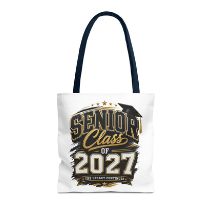 Senior Class of 2027 Tote Bag – Graduation Gift Tote with Cap Graphic