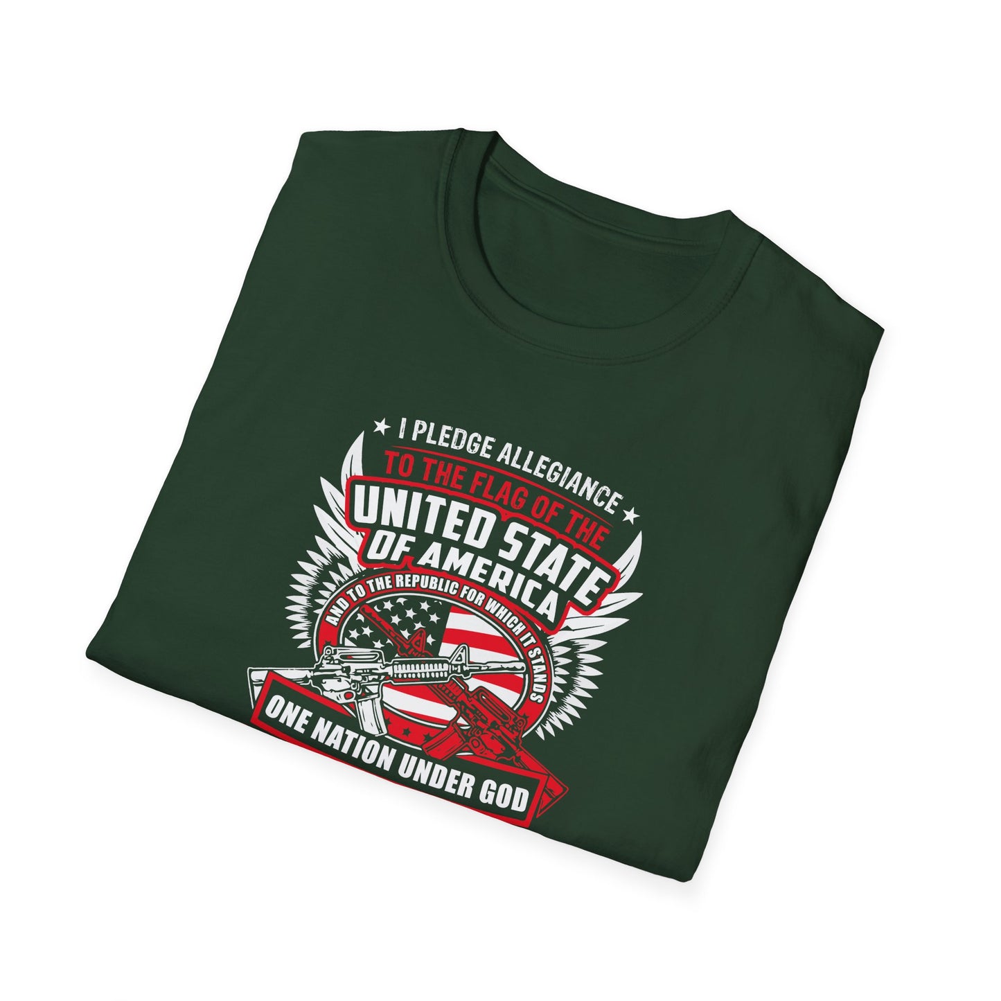 I Pledge Allegiance To the Flag of the of America The Reporlic for Which It Stands One Nation Under God Indivisible  With Liberty and Justice for All T-Shirt