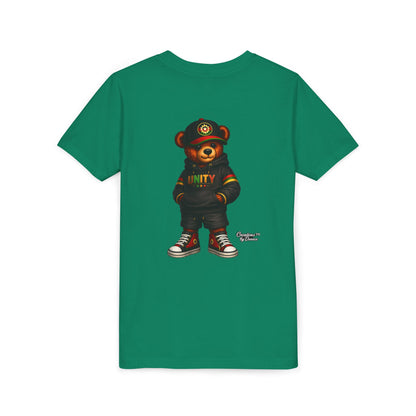 Youth T‑Shirt — Cool Bear Graphic Tee with 'UNITY' Hoodie Design