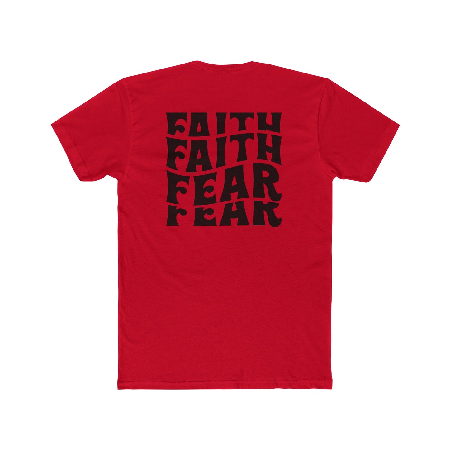 Faith Over Fear T‑Shirt — Bold Retro Typography Spiritual Tee