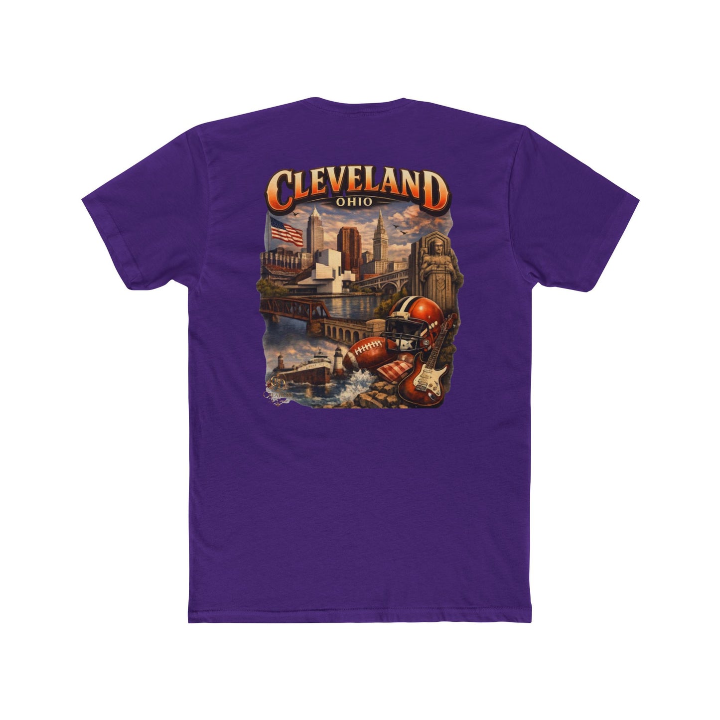 Cleveland Ohio Vintage Football Cityscape T-Shirt
