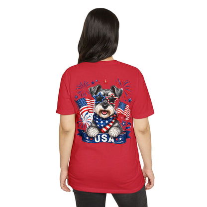 Patriotic Schnauzer USA T-Shirt