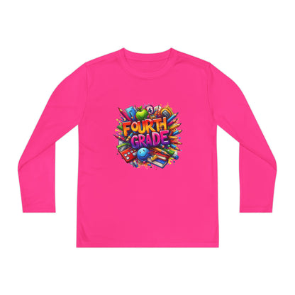 Fourth Grade Long Sleeve Tee — Colorful School Kids Shirt