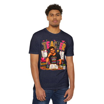 Teacher Appreciation T-Shirt — "Teach Love Inspire" Colorful Teacher Graphic Tee