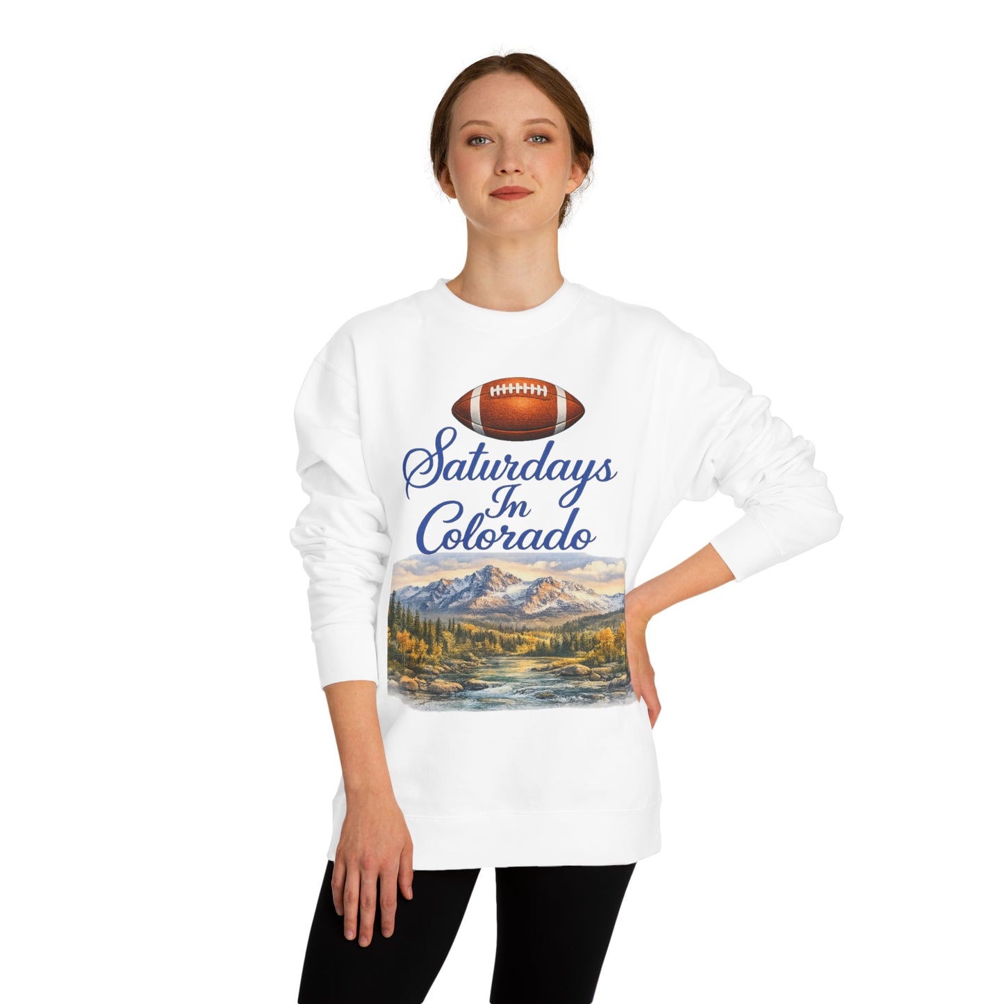 Saturdays in Colorado Sweatshirt — Mountain Football Scenic Crewneck