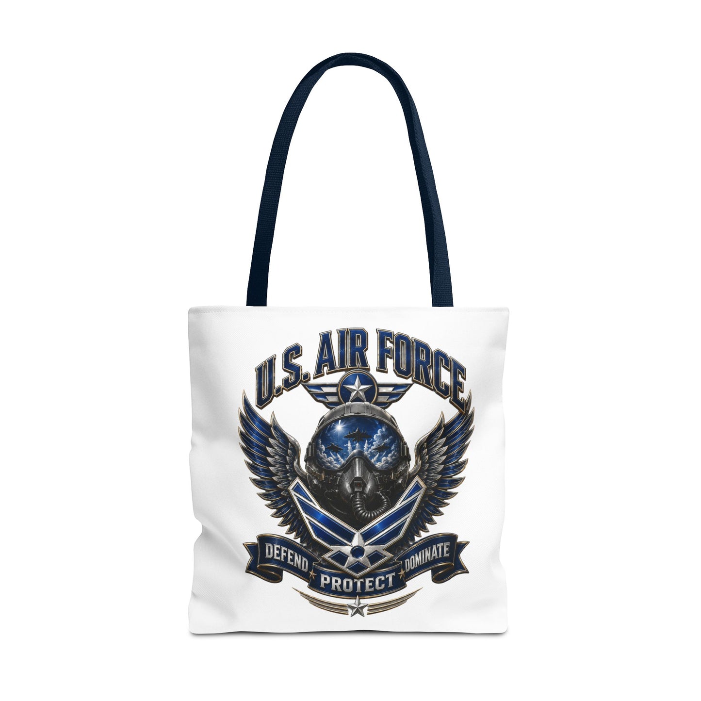 U.S. Air Force Emblem Tote Bag — Military Wings & Skull Design