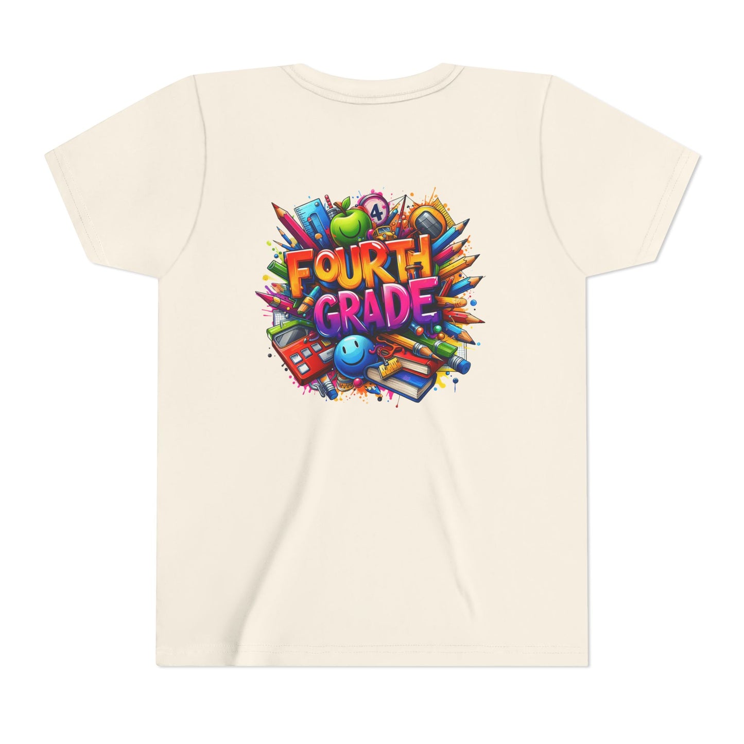 Fourth Grade Youth T‑Shirt – Colorful School Supplies Back to School Tee