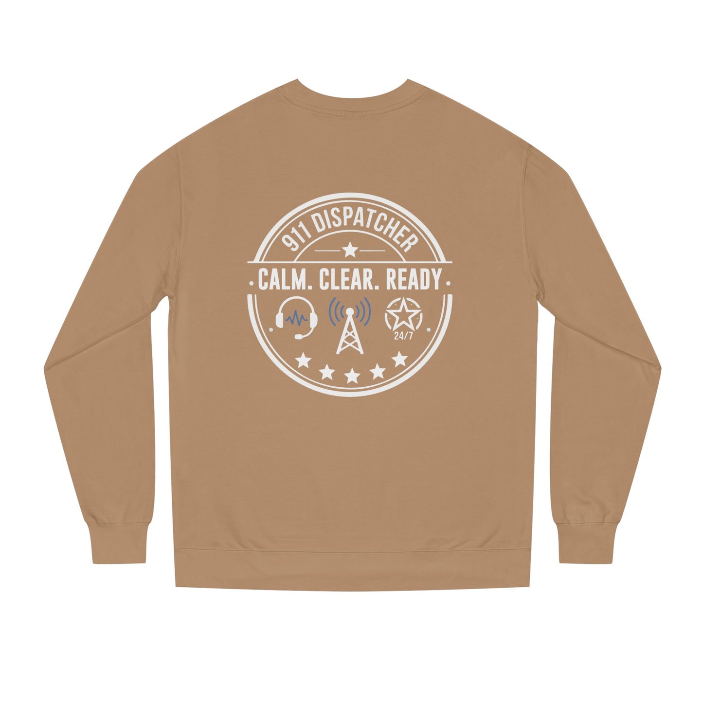 911 Dispatcher Sweatshirt - "Calm. Clear. Ready." Crewneck for Emergency Dispatchers