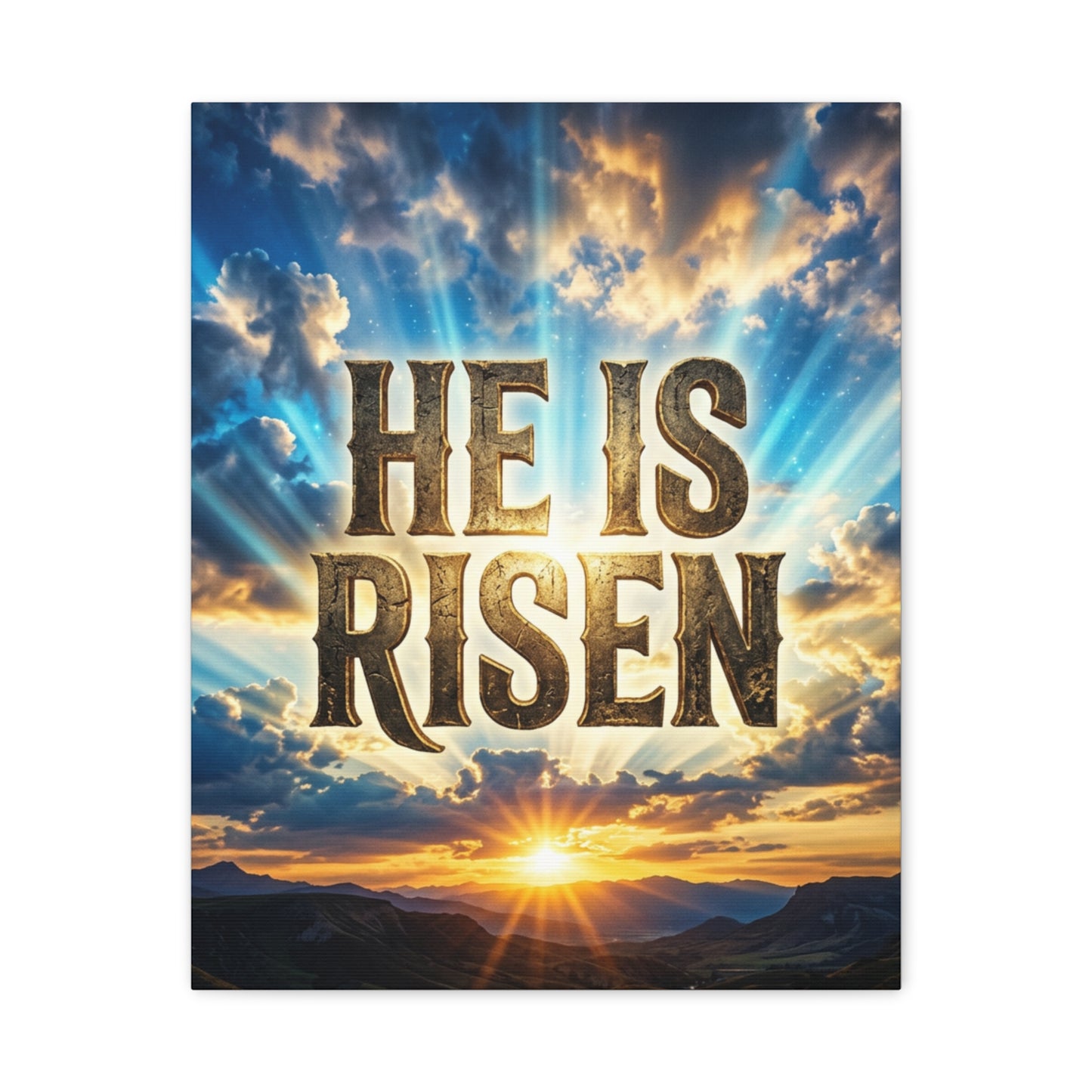 He Is Risen Matte Canvas Wall Art