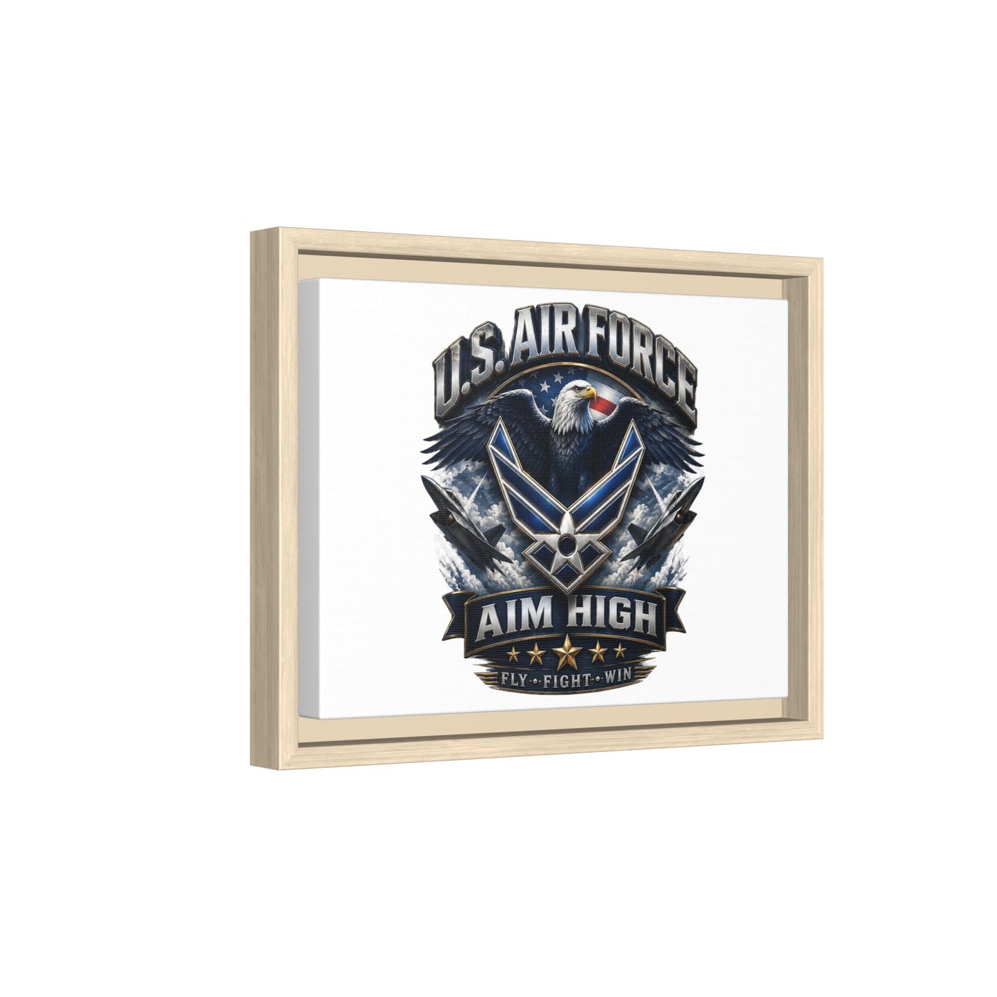 U.S. Air Force 'Aim High' Framed Matte Canvas Wall Art
