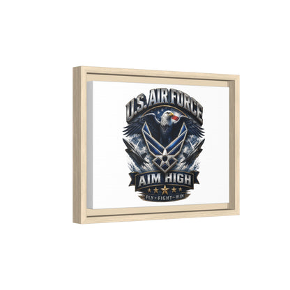 U.S. Air Force 'Aim High' Framed Matte Canvas Wall Art
