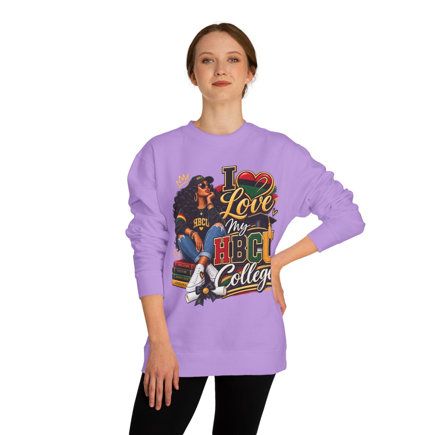 I Love My HBCU College Crewneck Sweatshirt