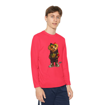 Youth Long Sleeve Tee — Rasta Bear 'Black History' Graphic