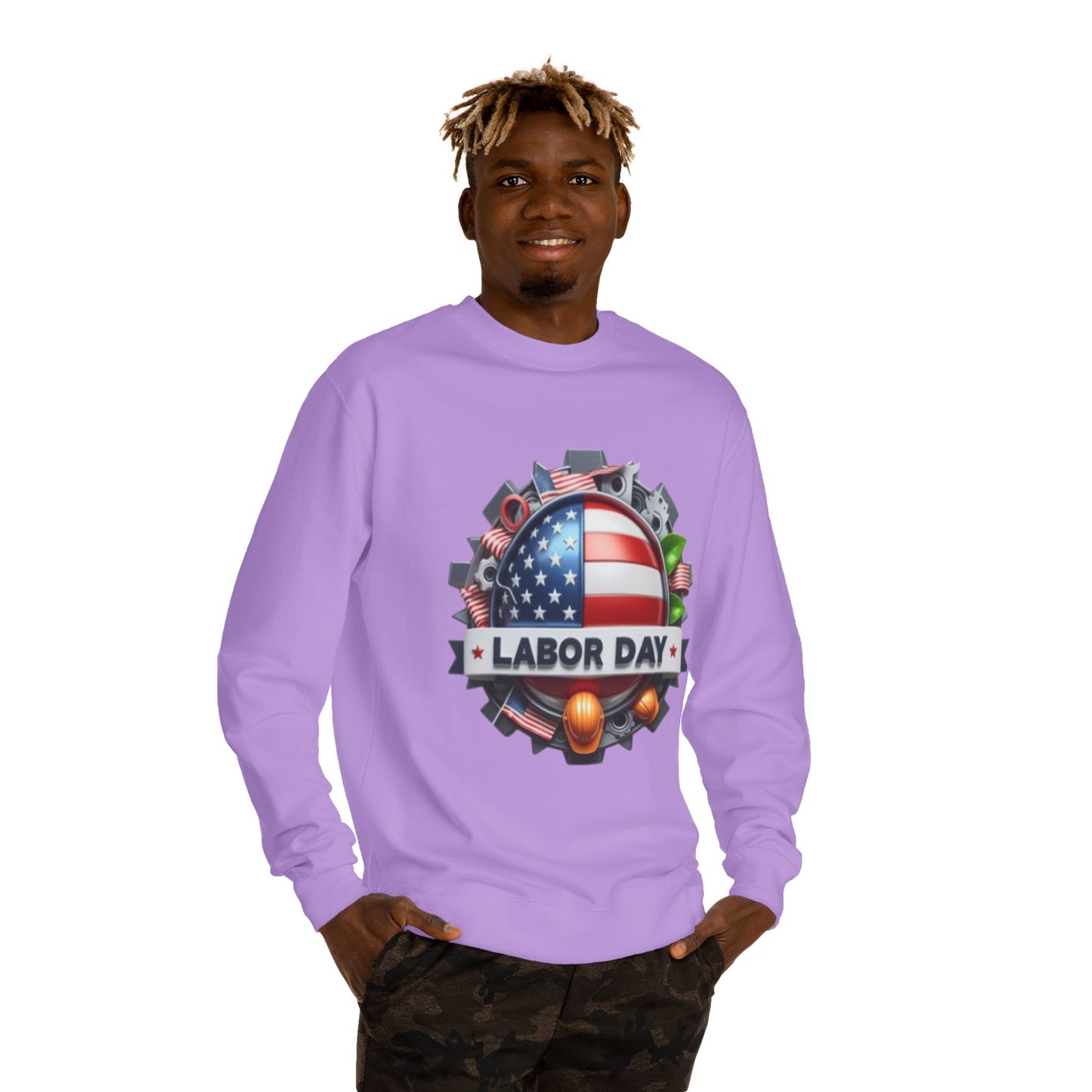 Labor Day Crewneck Sweatshirt – American Flag & Tools Workwear