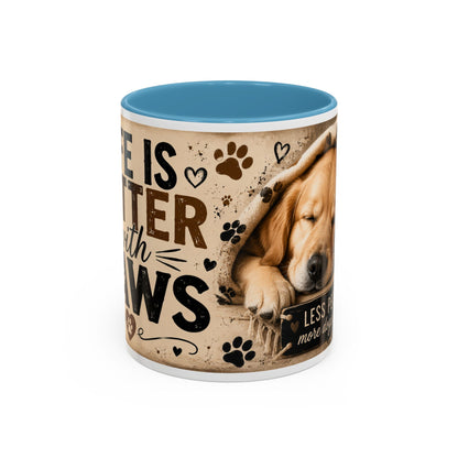 Dog & Cat Coffee Mug - "Less People, More Dogs & Cats" Accent Ceramic Mug