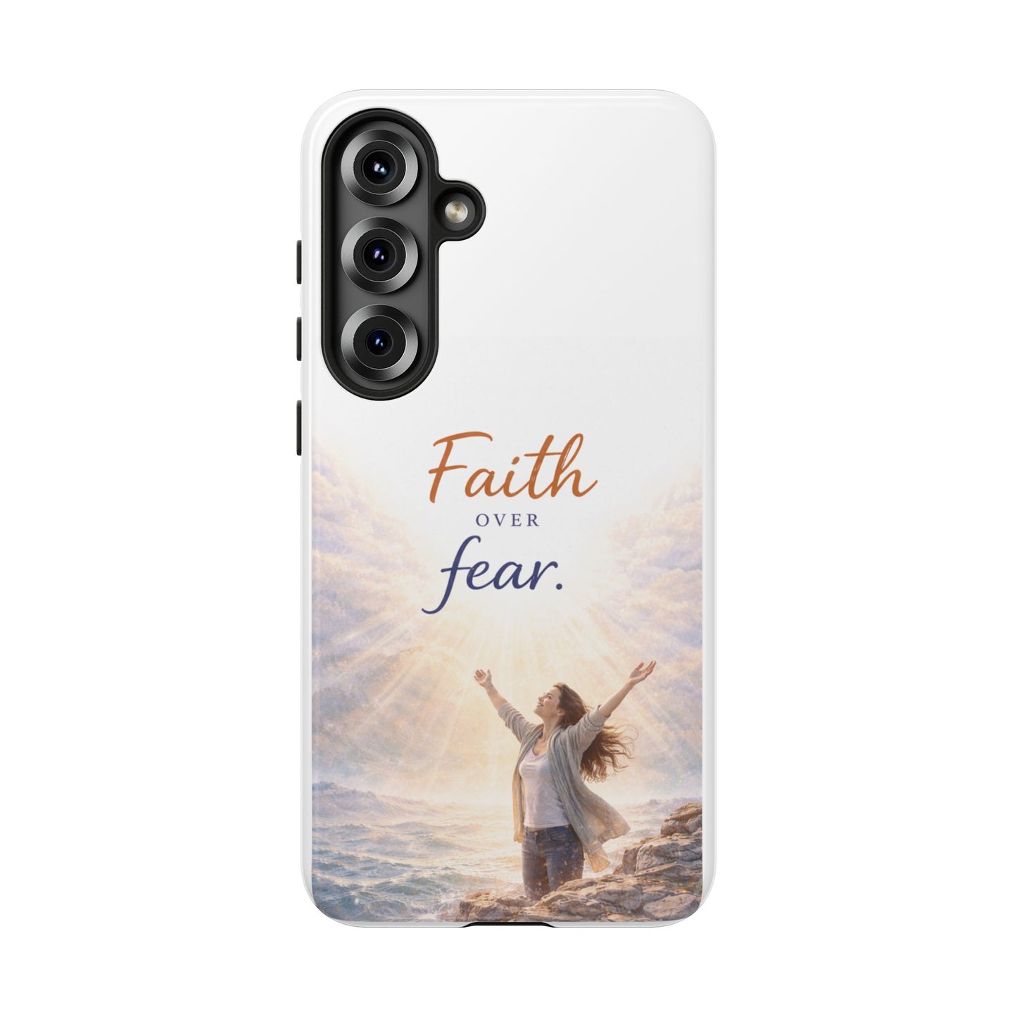 Faith Over Fear Phone Case — Inspirational Christian iPhone Cover