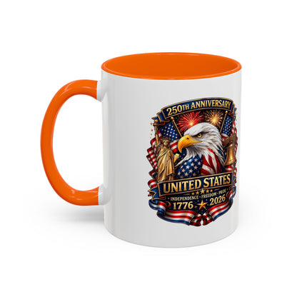 250th Anniversary United States Eagle Coffee Mug – Patriotic 1776–2026 Accent Mug