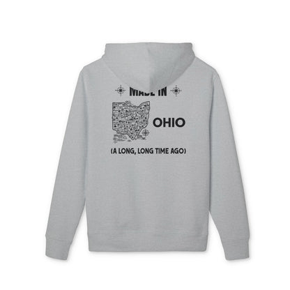Ohio Map Hoodie — "Made in Ohio (A Long, Long Time Ago)" Retro State Pride Pullover
