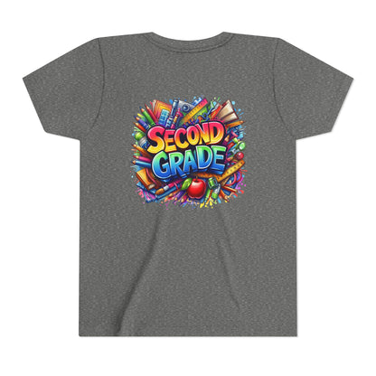 Second Grade Youth Tee — Colorful Back-to-School Kids T-Shirt