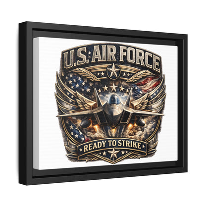 U.S. Air Force Framed Canvas Print – "Ready to Strike" Military Wall Art
