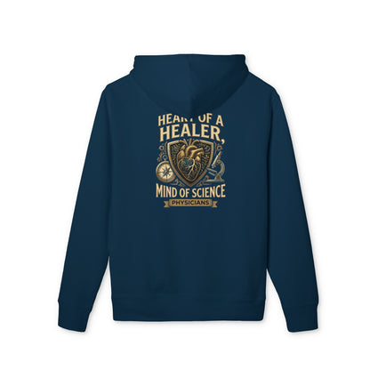 Physician Hoodie — "Heart of a Healer, Mind of Science" Medical Stethoscope Design