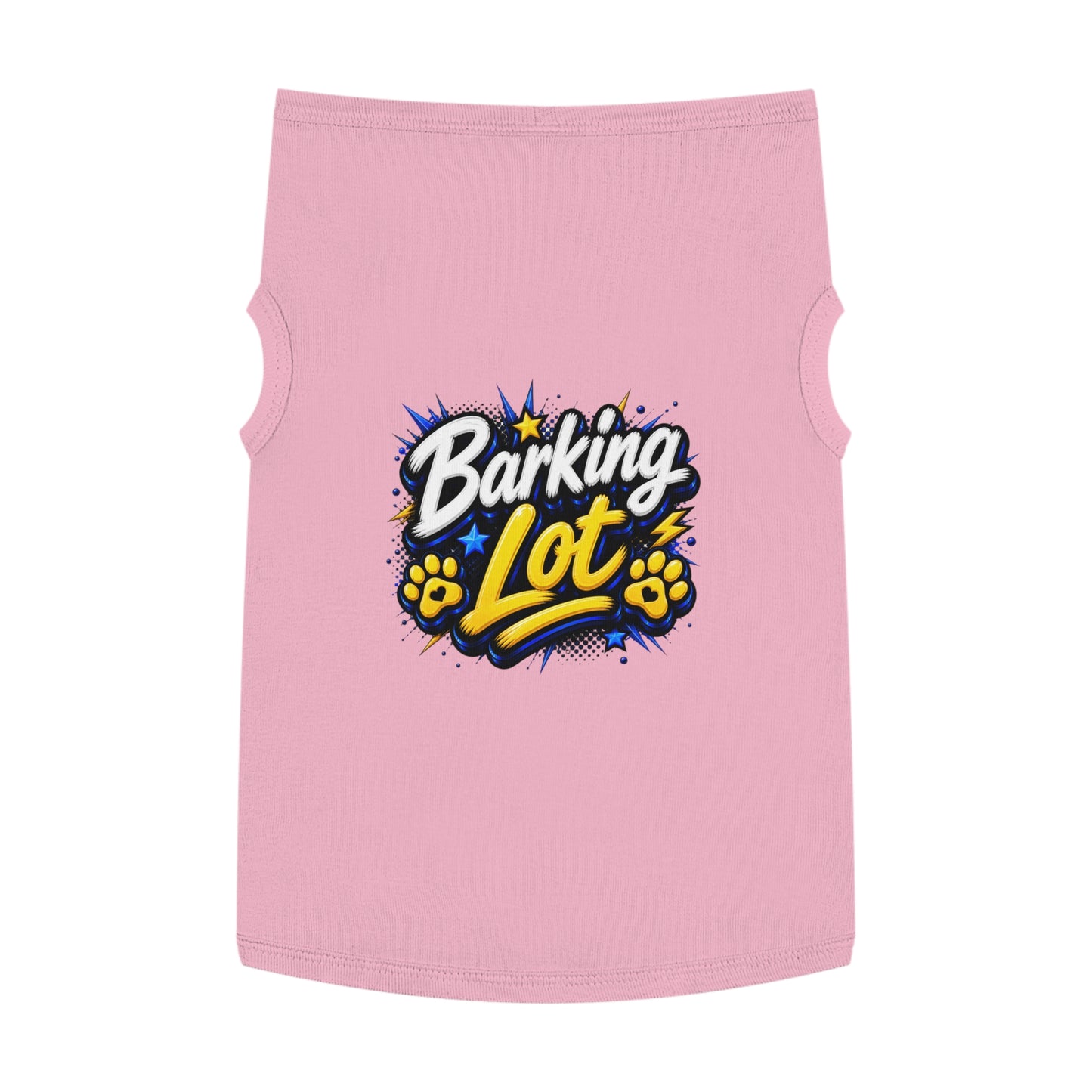Barking Lot Pet Tank Top – Funny Paw Print Dog Shirt