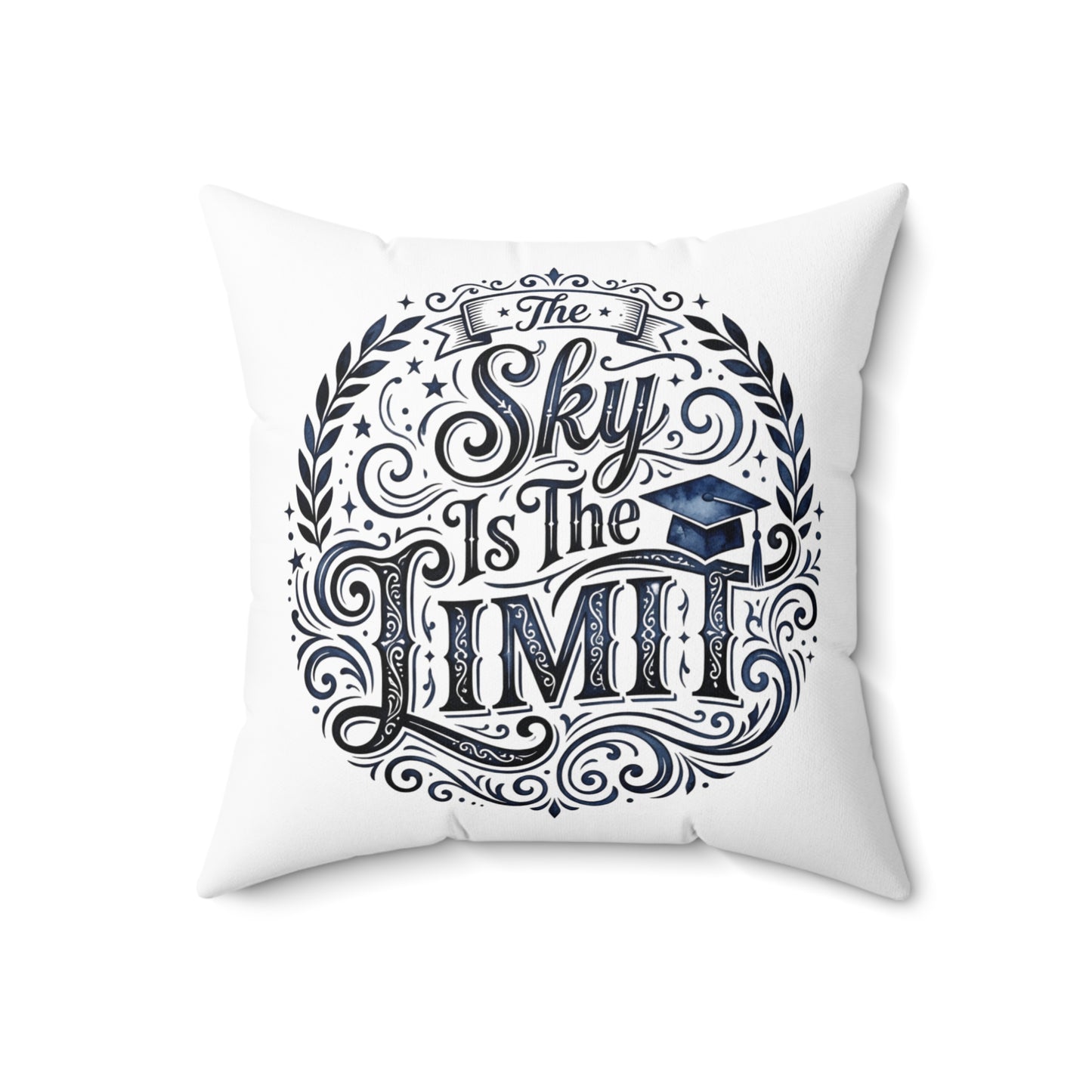 “The Sky Is The Limit” Graduation Throw Pillow — Inspirational College Grad Gift