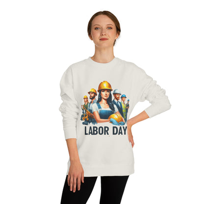 Labor Day Crewneck Sweatshirt — Construction Workers Graphic