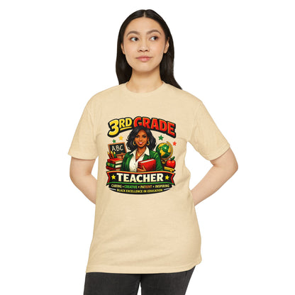 3rd Grade Teacher T‑Shirt – Black Excellence in Education Design