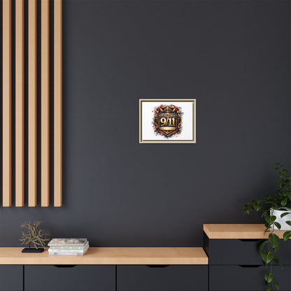 Framed Matte Canvas — 'Never Forget 9/11' Memorial Wall Art
