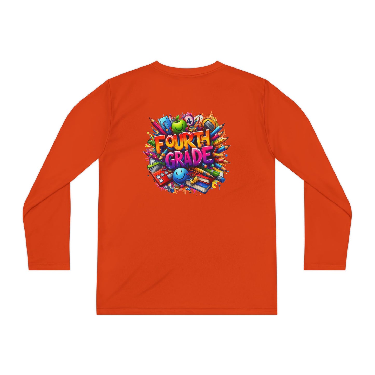 Fourth Grade Long Sleeve Tee — Colorful School Kids Shirt