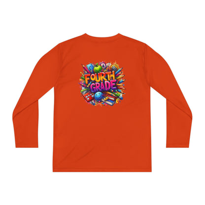 Fourth Grade Long Sleeve Tee — Colorful School Kids Shirt