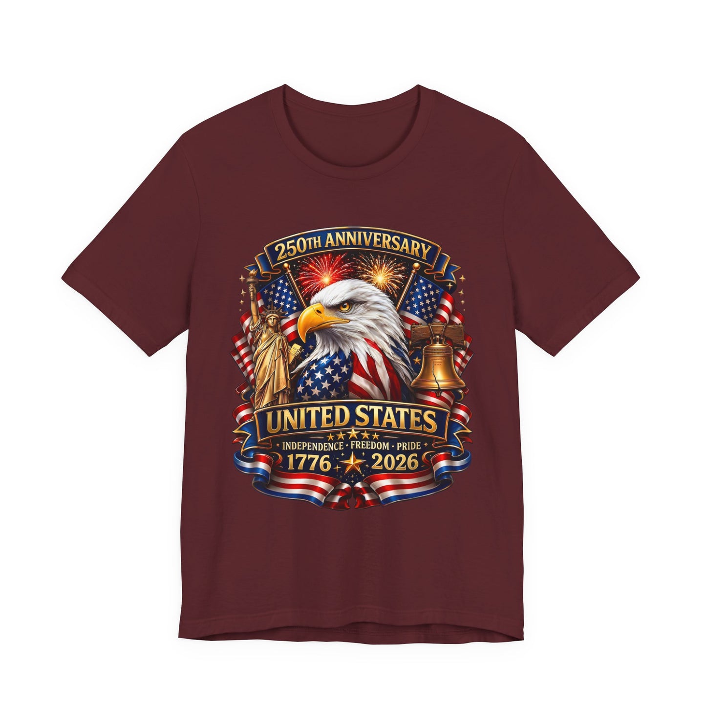 Independence 250th Eagle T-Shirt – United States 1776-2026 Centennial Graphic Tee