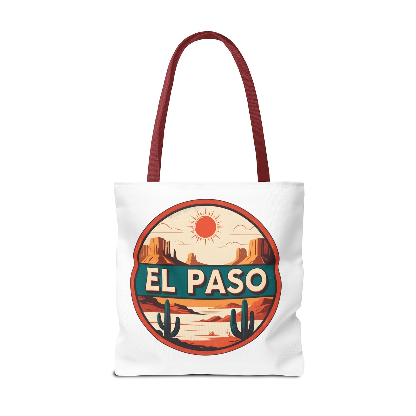 El Paso Desert Sunset Tote Bag — Vintage Southwestern Travel Canvas Tote