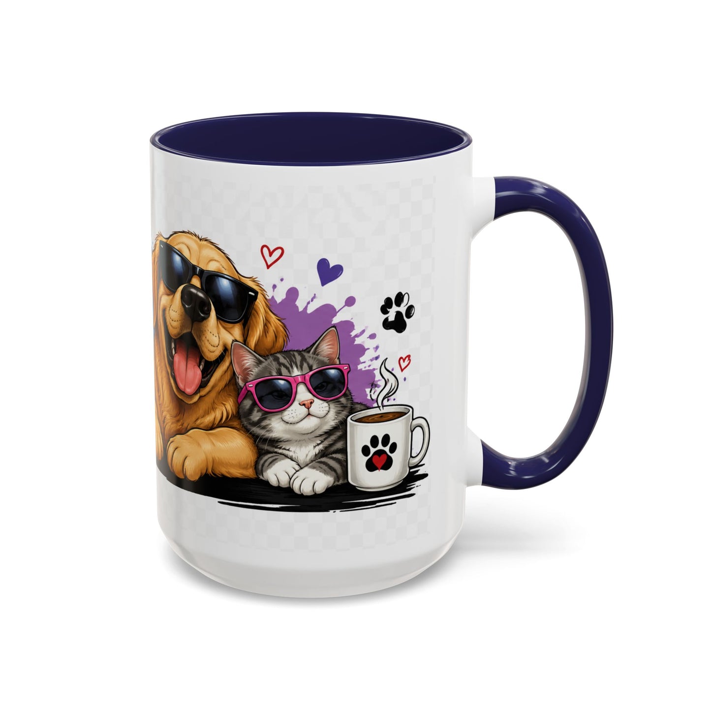 Dog and Cat Coffee Mug — 'This Is My Healer I'm A Cat' Cute Pet Lover Accent Mug (11/15oz)