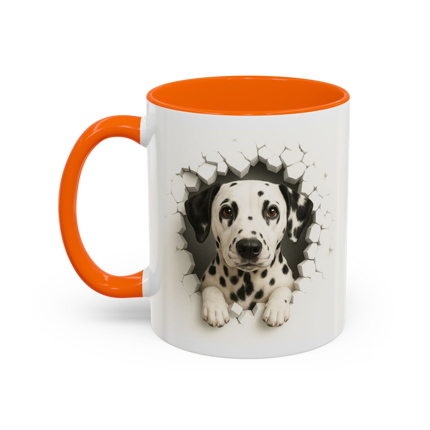 Dalmatian Peekaboo Accent Coffee Mug - Cute Dog Lover Gift (11/15oz)
