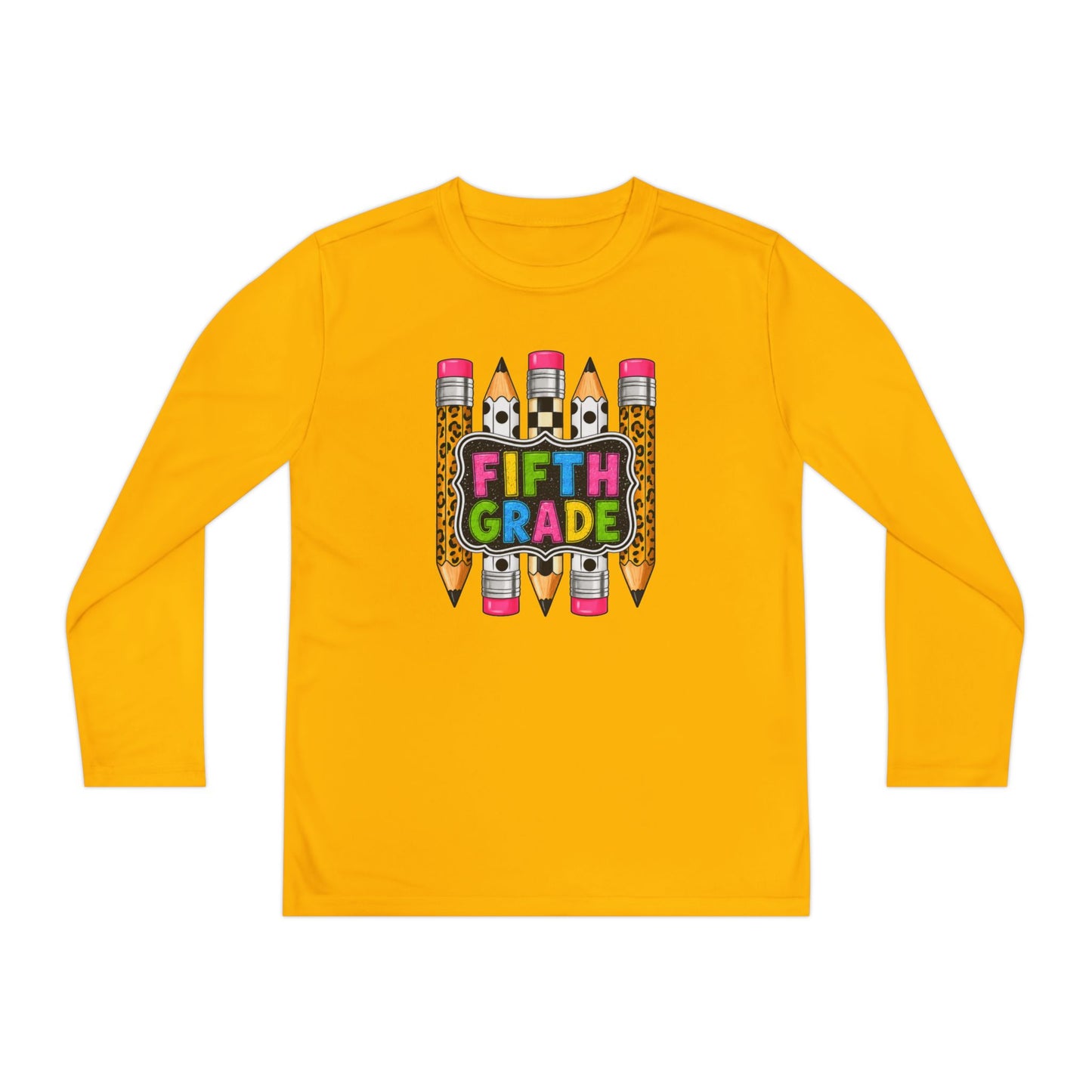 Fifth Grade Pencil Graphic Youth Long Sleeve Tee