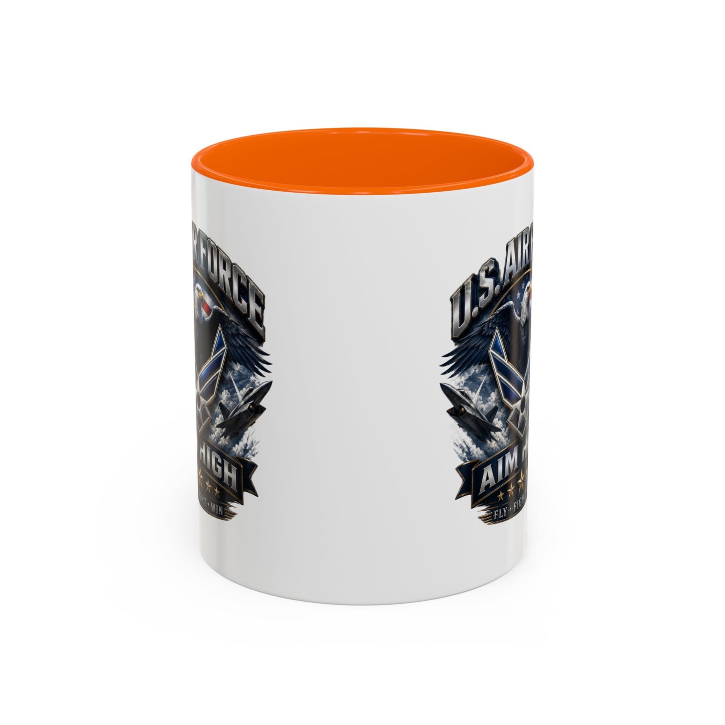 U.S. Air Force Accent Coffee Mug — Aim High Eagle Design (11/15 oz)