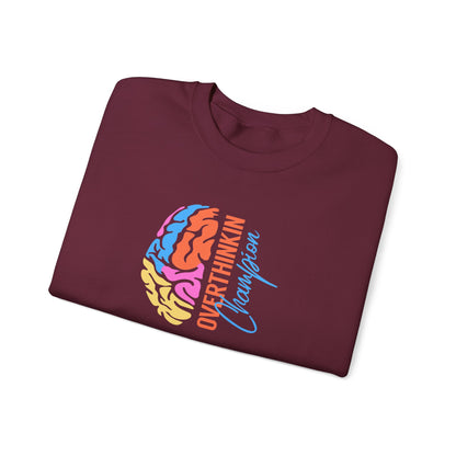 Overthinking Brain Crewneck Sweatshirt
